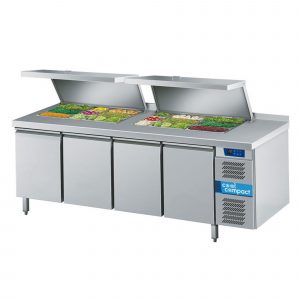 Saladetten GN 1/1 Tiefe: 700 mm Korpushöhe: 650 mm 4-türig